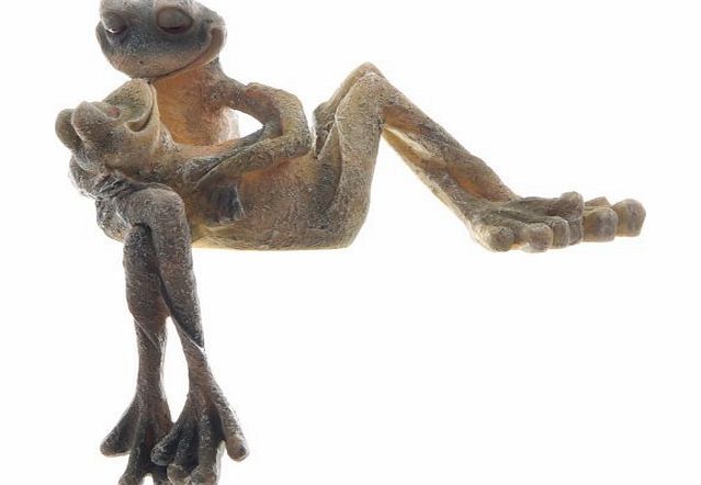 Puckator GARDEN ORNAMENT - Cute LONG LEGGED GARDEN FROG Figures - Kissing - Ideal Pond Statue - 22cm