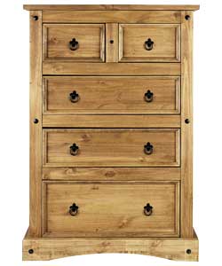 Puerto Rico 3 and 2 Drawer Chest Dark - Pine