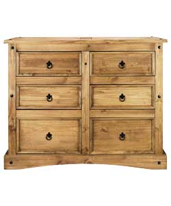 Puerto Rico 3 and 3 Drawer Chest Dark - Pine