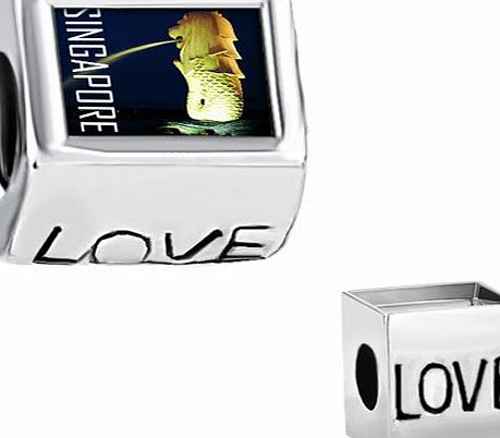 Pugster Travel- Merlion Photo Love European Charm Bead Bracelets Fit Pandora Bracelet