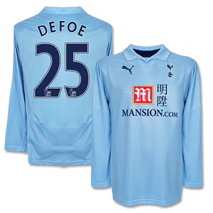 Puma 08-09 Tottenham Away L/S Shirt   Defoe 25