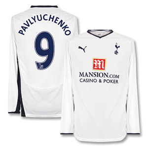 Puma 08-09 Tottenham Home L/S   Shirt   Pavlyuchenko 9