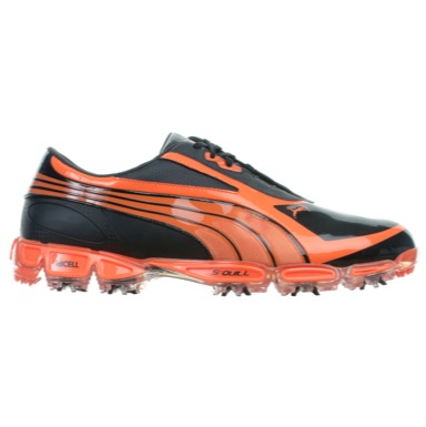 Puma Amp Cell Fusion SL Golf Shoes Black/Orange