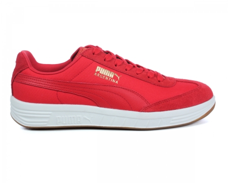 Puma Argentina FIL Red/White Canvas Trainers