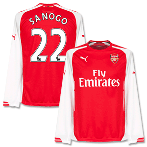 Puma Arsenal Home L/S Sanogo Shirt 2014 2015