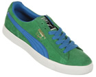 Puma Clyde Script Amazon/Blue Suede Trainers