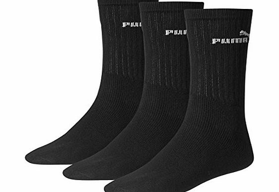 Puma Crew Basic Crew 3 Pack - Black, EU39-42