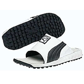 Puma EL Slider Sandal - White/Black.