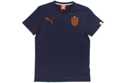 FIGC Italy Badge T-Shirt Peacoat Heather