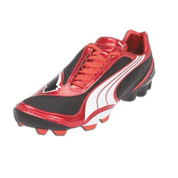 Puma Football Boots Puma V1-08 FG Football Boots Red/White/Black