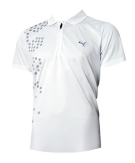 puma Golf Autumn/Winter 09 Zip Polo White