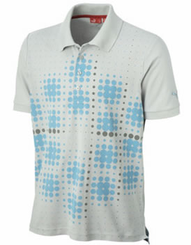 puma Golf Graphic Pique Polo Grey Violet