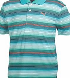 Puma Golf Mens Road Map Stripe Golf Polo Shirt