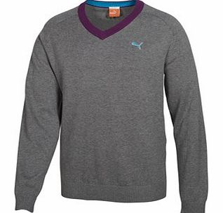 Mens V-Neck Cotton Sweater