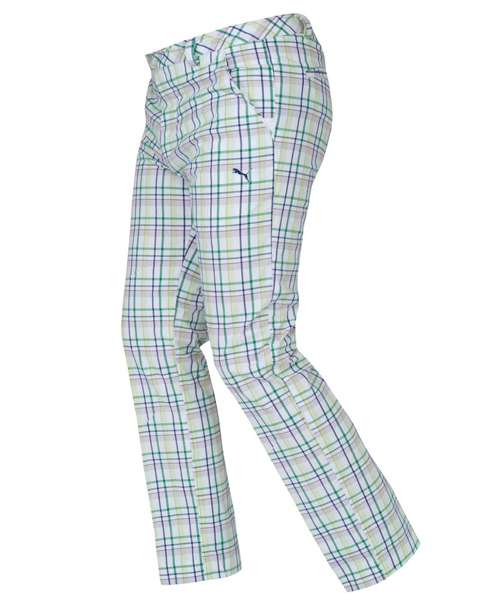 Golf Plaid Tech Pant White