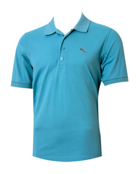 puma Golf Plain Pique Polo Maui Blue