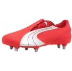 Puma Junior V5.06 SG Football Boot Red/Silver