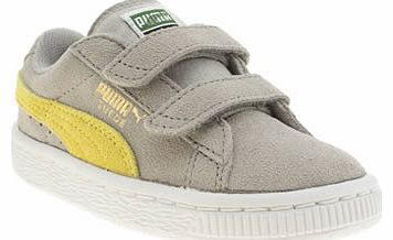 kids puma light grey classic suede boys