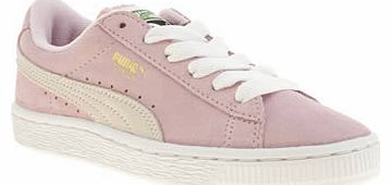 kids puma pale pink suede classic girls junior