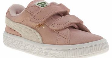 kids puma pale pink suede classic girls