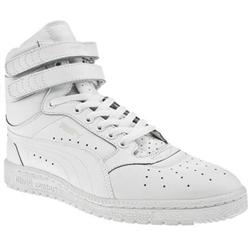 Puma Male Sky Ii Hi Leather Upper Fashion Trainers in White