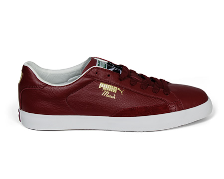 Puma Match Vulc Maroon Leather Trainers