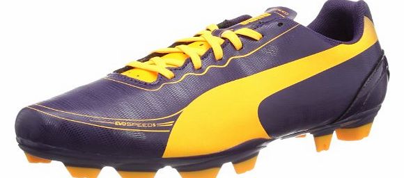 Puma Mens evoSPEED 5.2 FG Football Shoes Purple Violett (blackberry cordial-fluo orange-fluo pink 02) Size: 11 (46 EU)