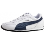 Mens Metro Trainer White/New Navy/Metallic Silver