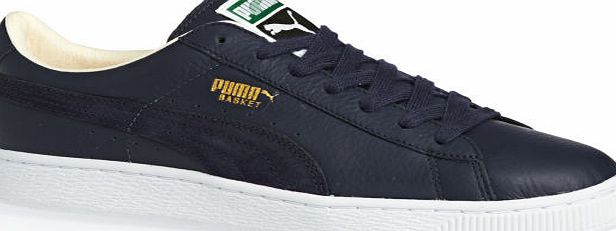 Puma Mens Puma Basket Classic S5 Shoes - Peacoat-white