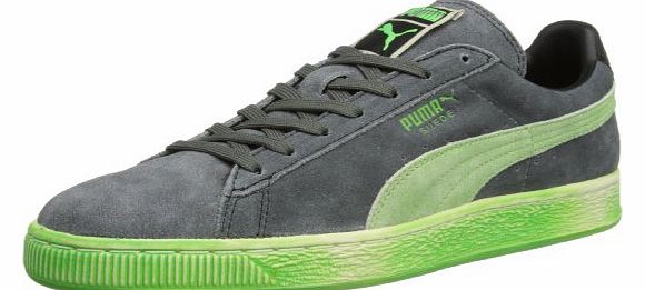 Puma Mens Suede Lo Washed Low-Top 354654-02 Black/Green 9 UK, 43 EU