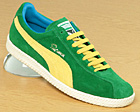 Puma Pele Brasil Green/Gold Suede Trainer