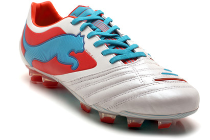 Puma Powercat 1 FG Football Boots White/Ocean