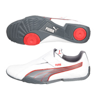 Ryu V Trainers - White/Steel Grey/Red/Dark