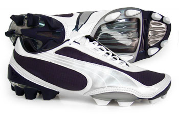 Puma V1-08 FG Football Boots Navy/Silver