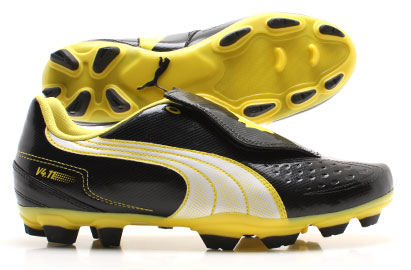 Puma V4.11 FG Football Boots Black/White/Blazing