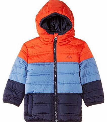 Pumpkin Patch Boys Spliced Panel Puffer Jacket, Eclipse Blue, 2 Years