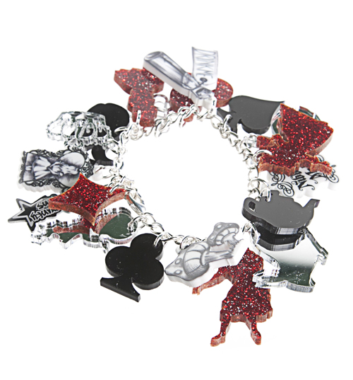 Alice In Wonderland Themed Charm Bracelet from