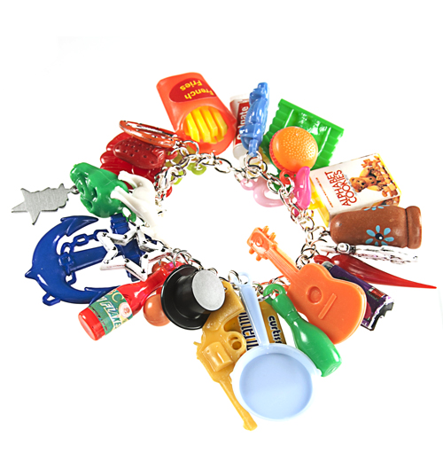 Retro Mega Gumball Junk Charm Bracelet from