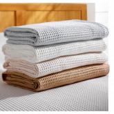 pure Cotton King Size Waffle Blanket White