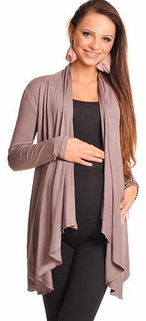 Purpless Maternity Maternity Floaty Waterfall Cardigan Shrug Jacket Top 4008 (16, Cappuccino)