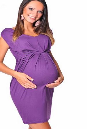 Purpless Maternity New Stunning Sleeveless V Neck Maternity Dress 8437 Variety of Colours (14, Violet)