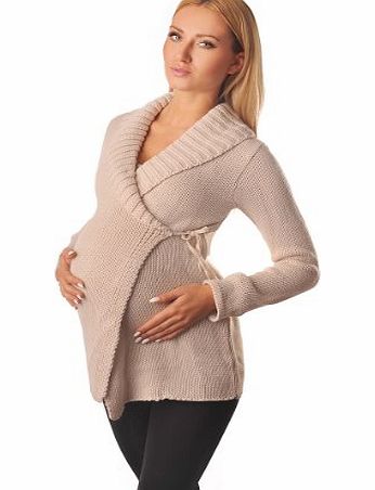 Purpless Maternity Warm Maternity Wrap Over Cardigan Coat Pregnancy Nursing 9002 Variety of Colours (12/14, Light Gray)