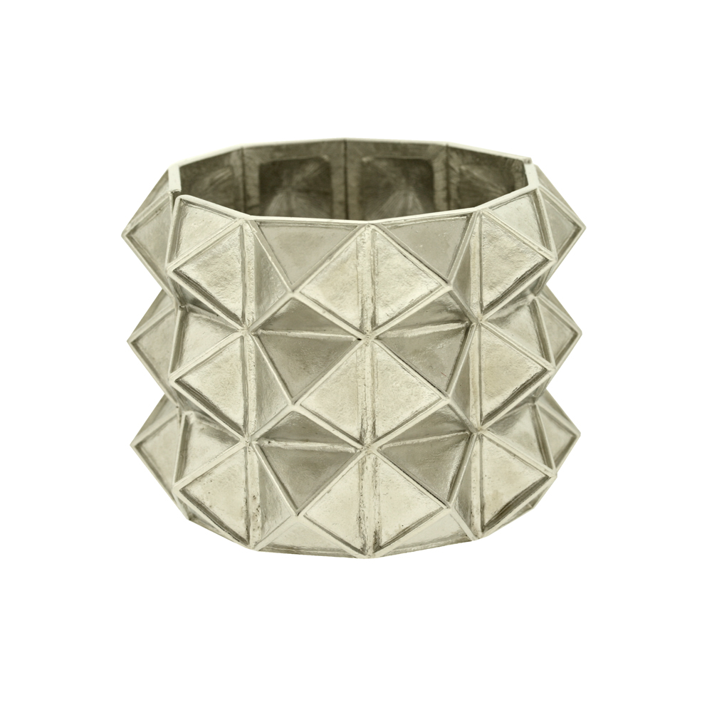 Pyramid Bangle - Silver