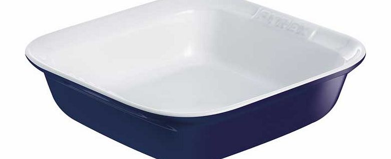 Ceramic Square Roaster - 24cm x 24cm Blue