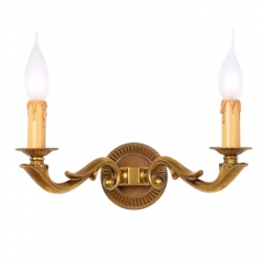 Chelsea 33cm Wide Antique Brass Double Wall Light