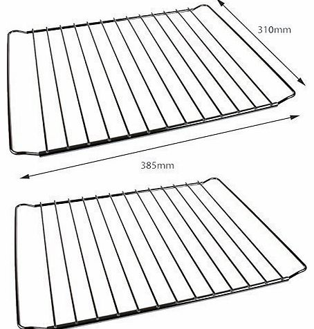 Qualtex 2 Pack of Universal Oven Cooker Shelves Rack Grid Adjustable Extendable Design