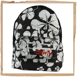 Basic Flower Back Pack Black