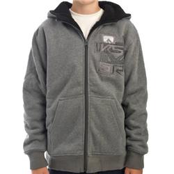 Boys Brothers Sherpa Zip Hoody - Grey