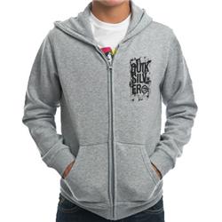 Boys Shoot Zip Hoody- Light Grey Heathe