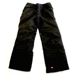 Boys Wintry Plain Snow Pants - Black